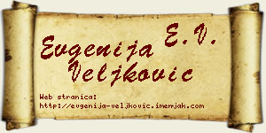 Evgenija Veljković vizit kartica